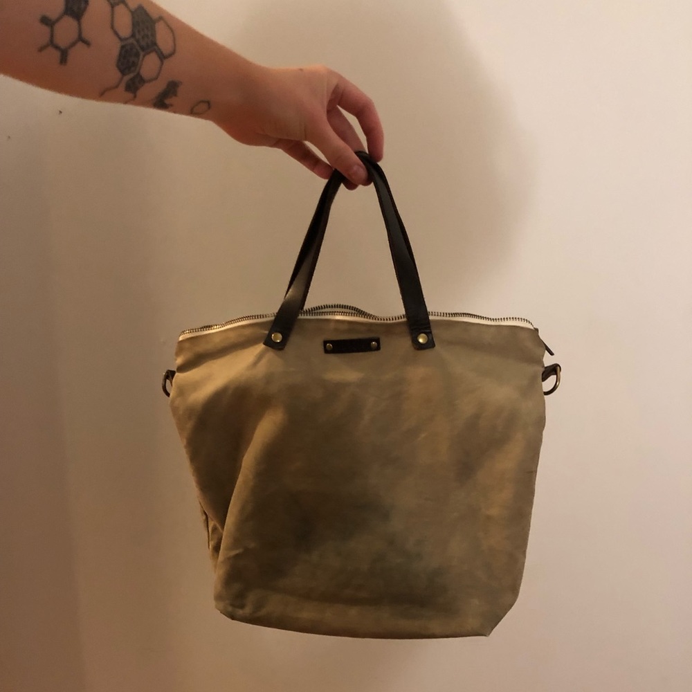 Adjustable Wax Tan Purse